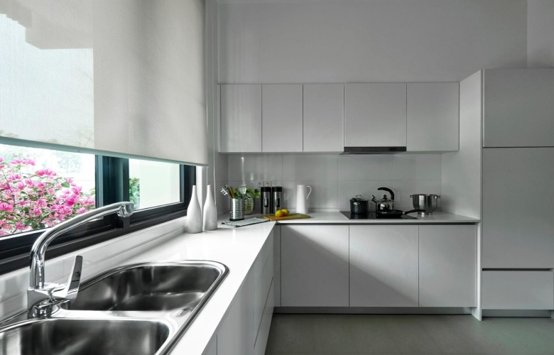 Double bowl kitchen sink design for your kitchen - Beautiful Homes