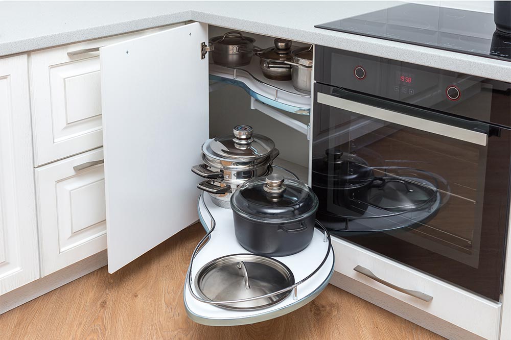 Under sink cabinet storage for utilities - Beautiful Homes