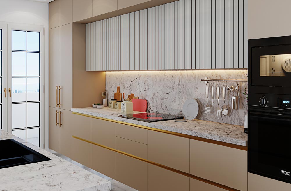 PVC laminates for kitchen cabinet designs in your modular kitchen - Beautiful Homes