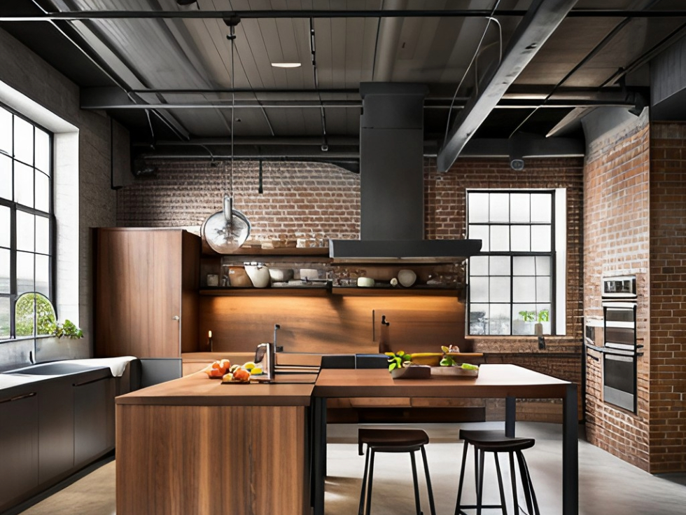 Industrial contemporary style kitchen design - Beautiful Homes