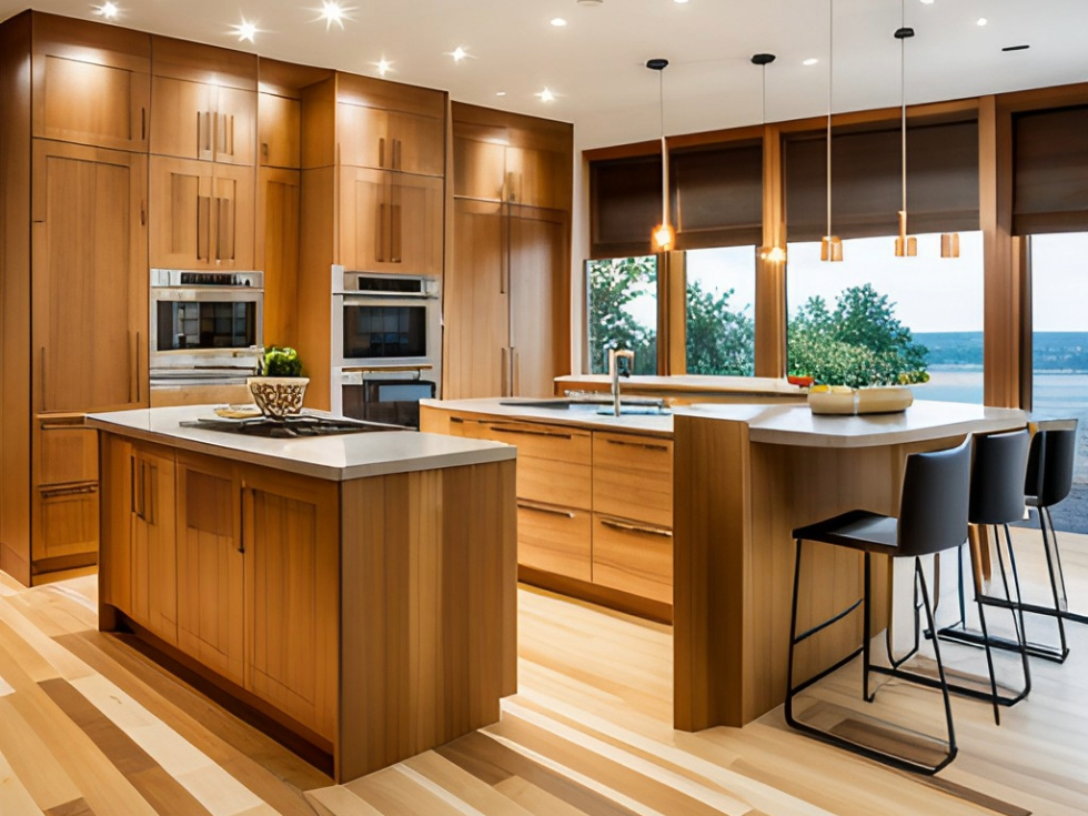 Natural wooden contemporary kitchen design - Beautiful Homes