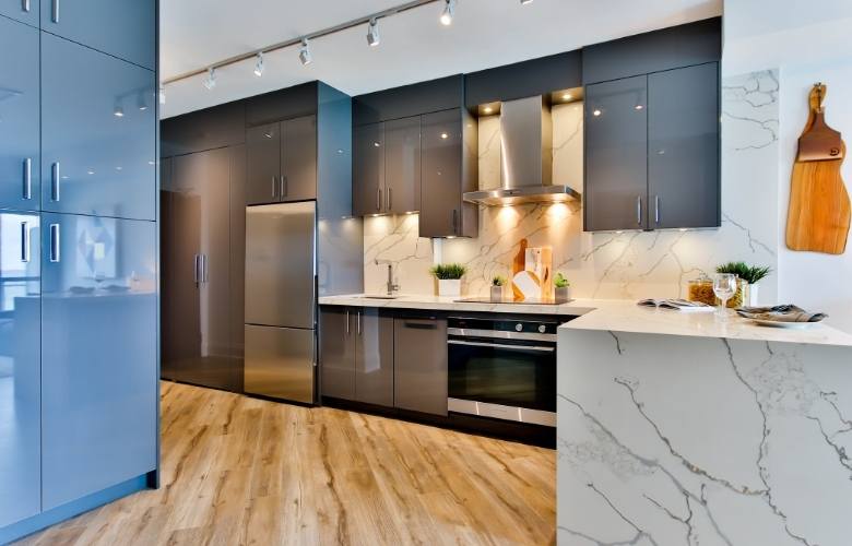 Blue & Black colour combinations for your kitchen interiors - Beautiful Homes