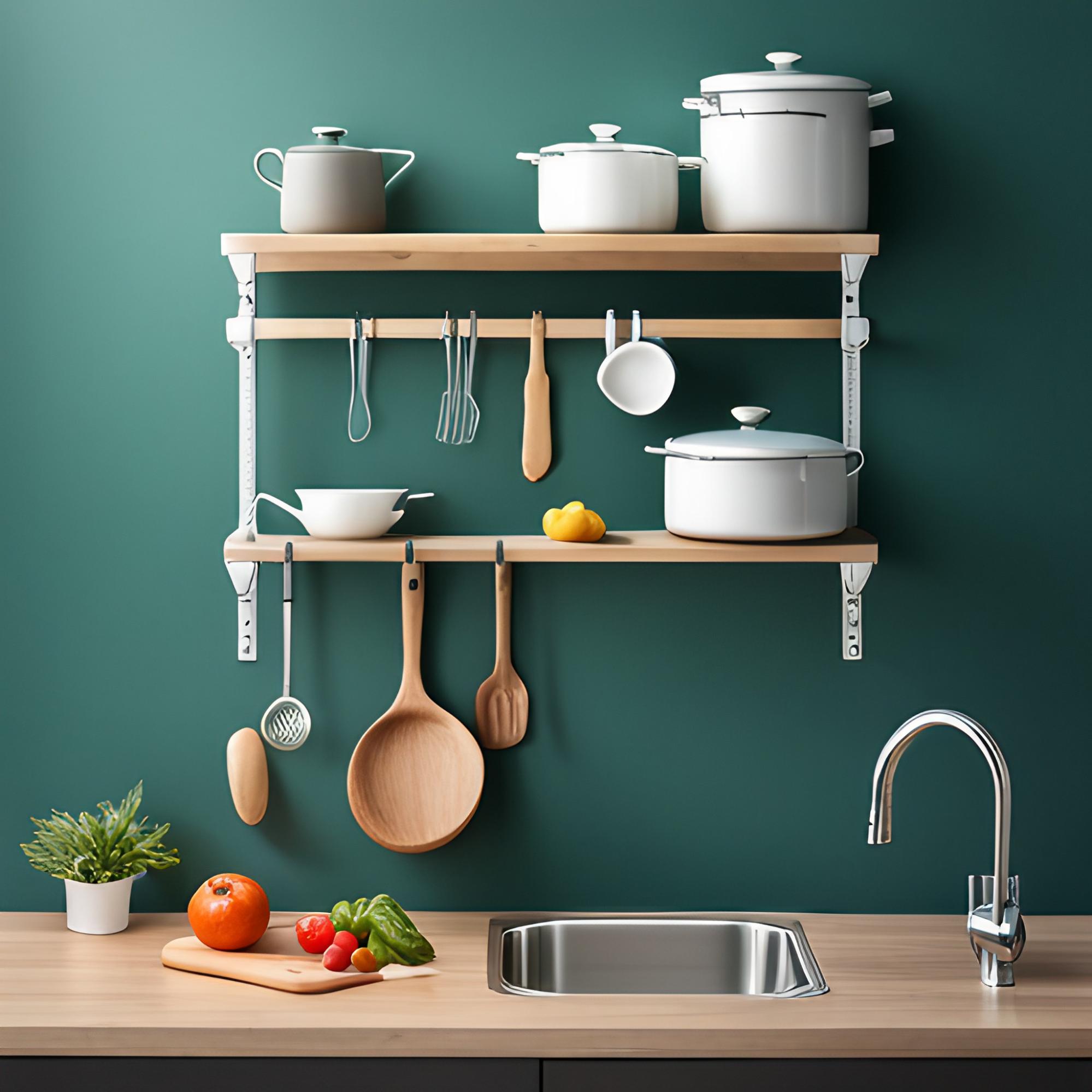 Kitchen wall rack for organized storage - Beautiful Homes