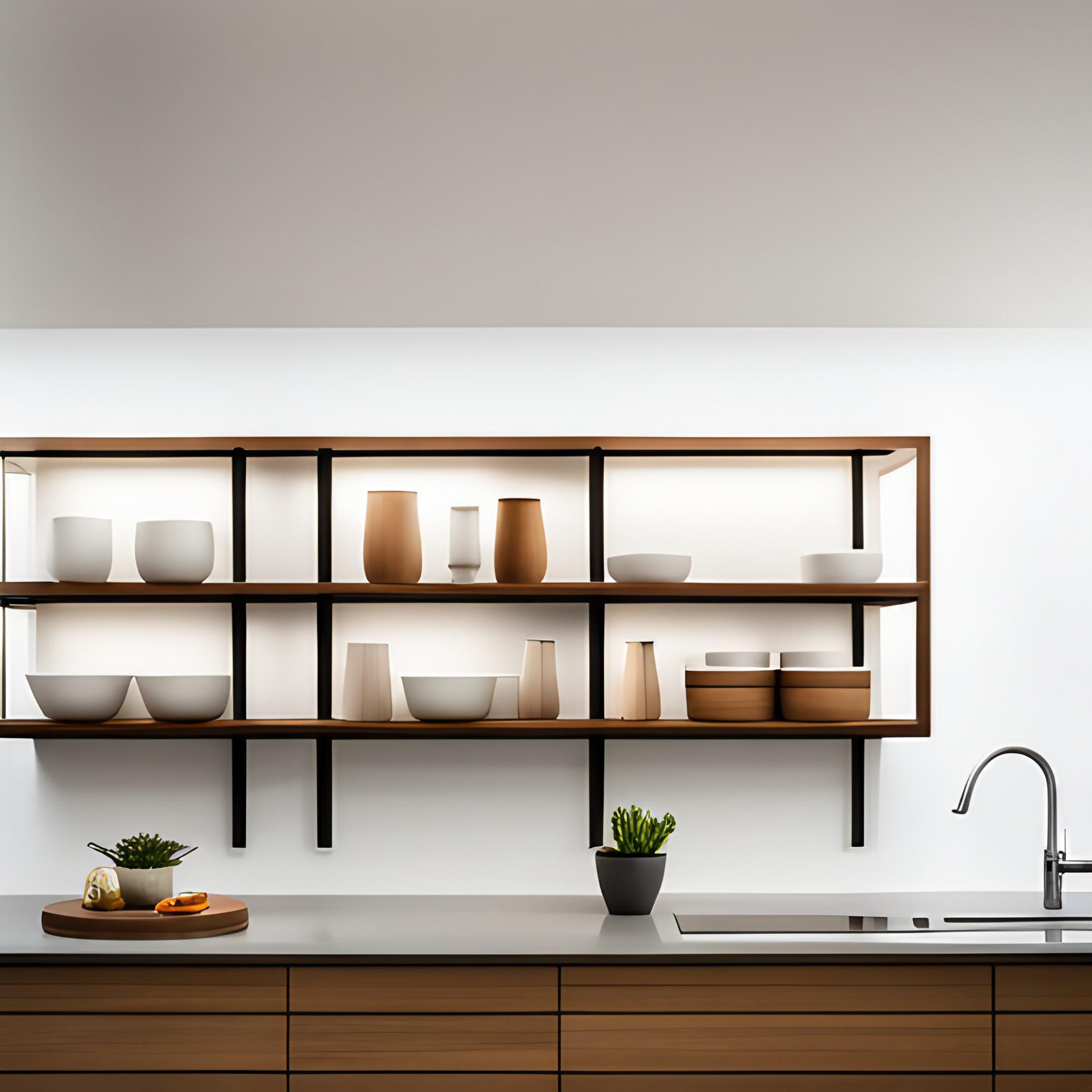 Kitchen wall shelf for organization - Beautiful Homes