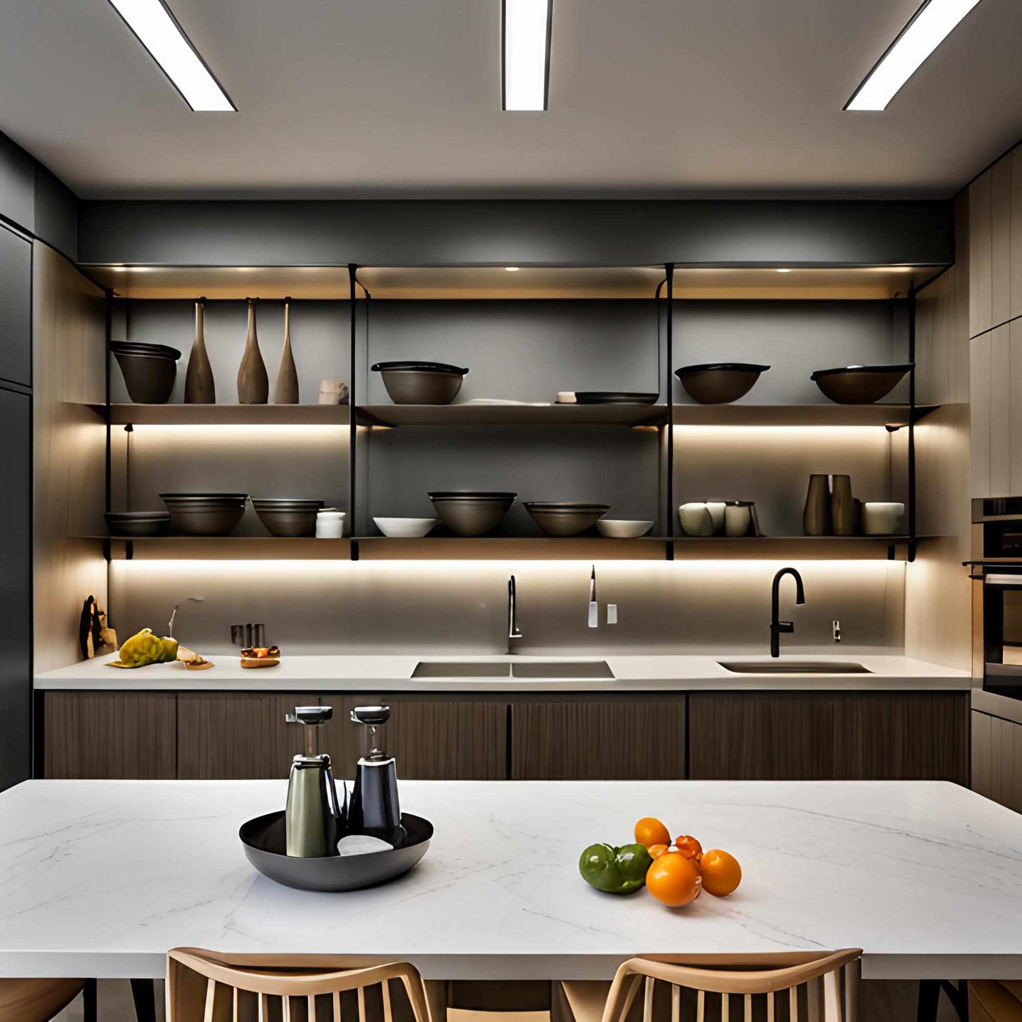 Wall mounted kitchen shelves with doors - Beautiful Homes