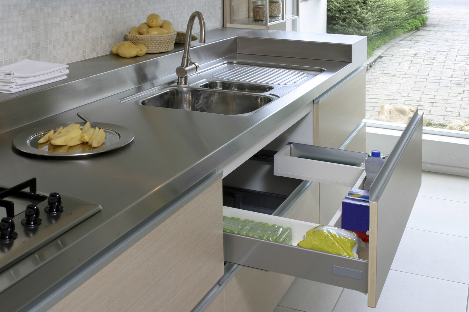 Kitchen Storage Ideas for Space Under the Built-in Sink - Beautiful Home 