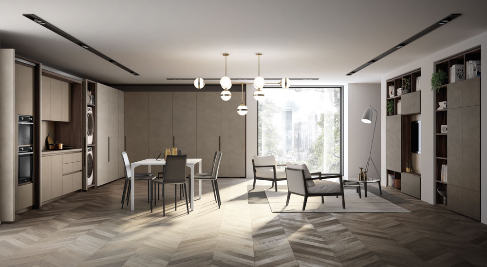 Flooring design idea for kitchen - Beautiful Homes