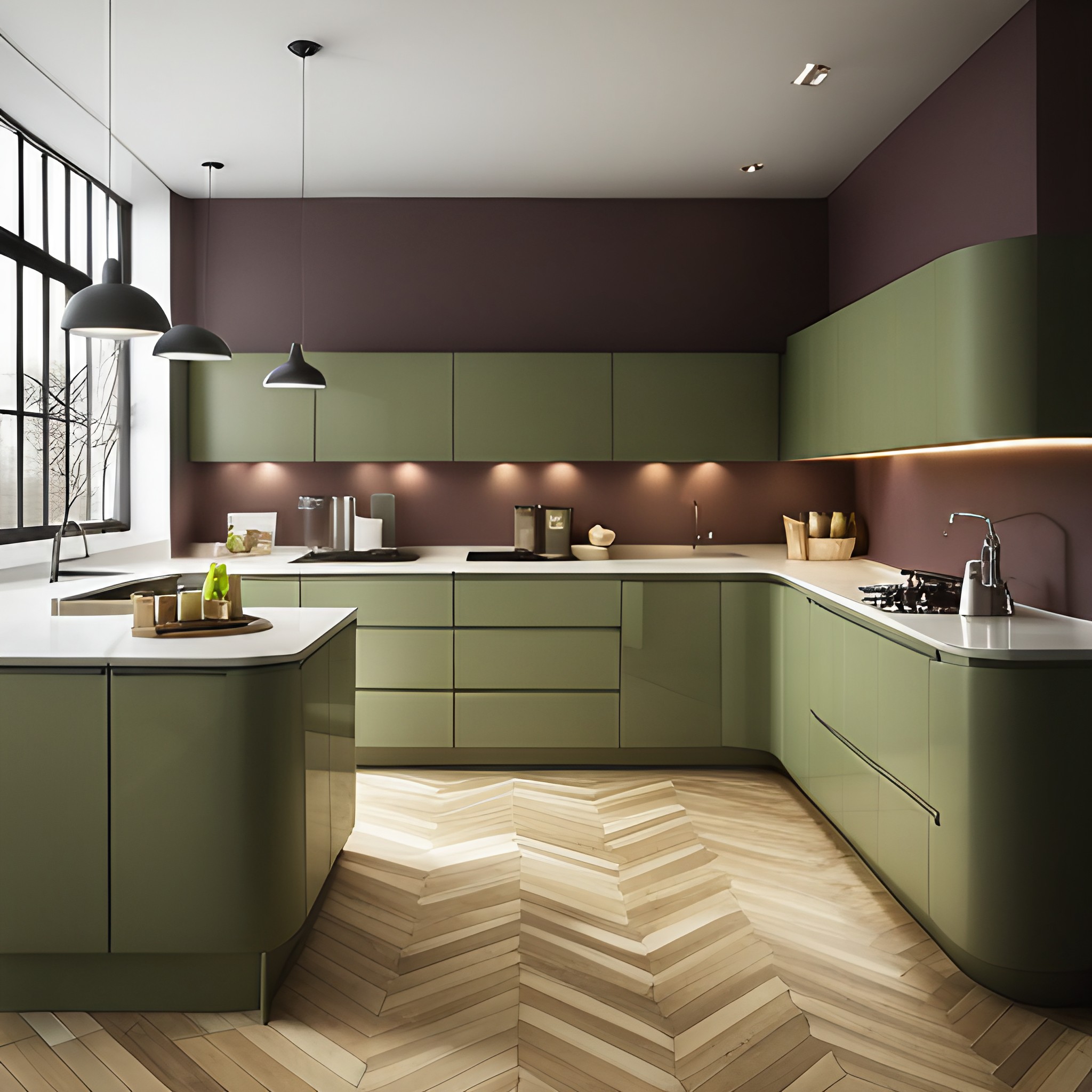 Handless kitchen cupboard for small kitchen - Beautiful Homes