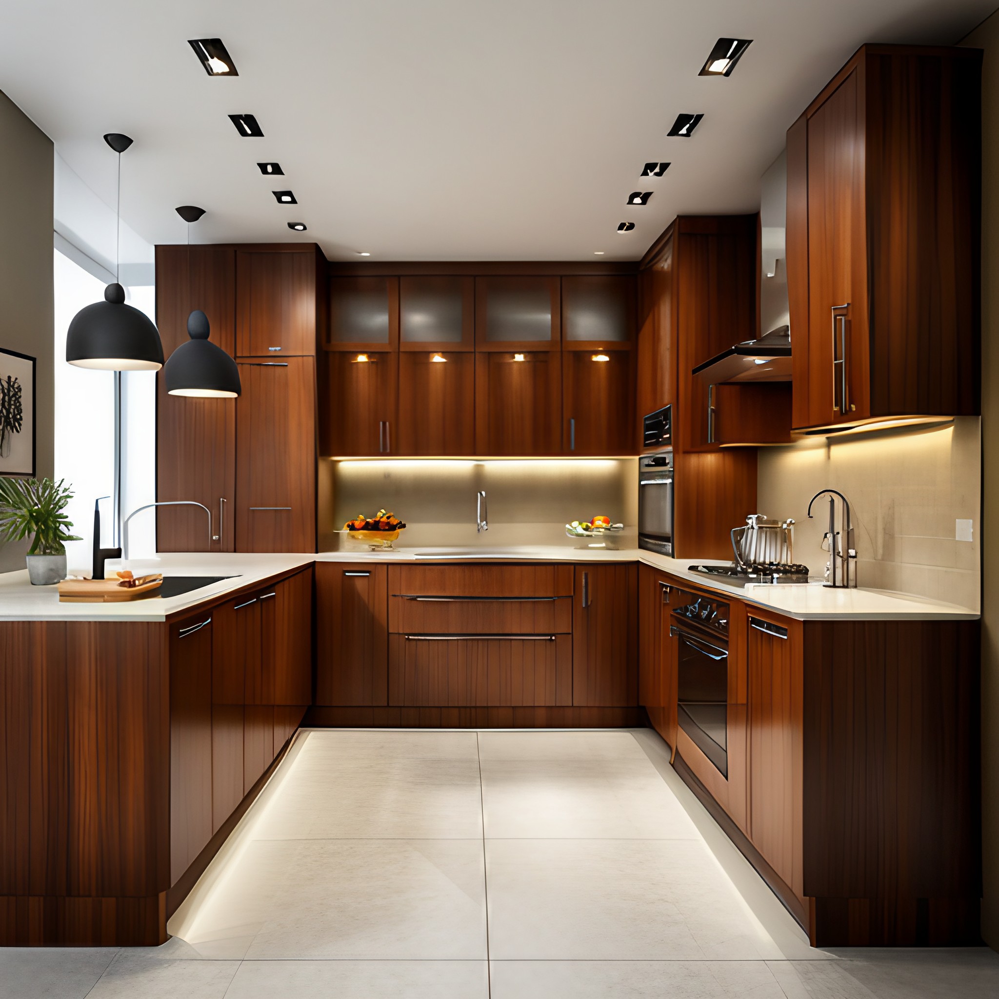 Wooden kitchen cabinet for small kitchen - Beautiful Homes