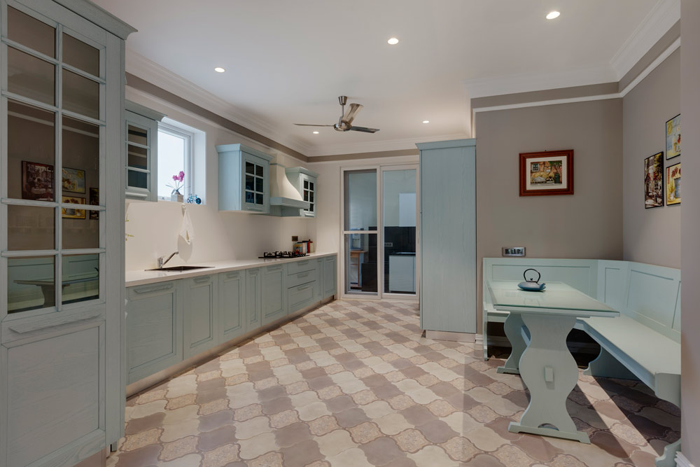 Patterned kitchen floor tile design - Beautiful Homes