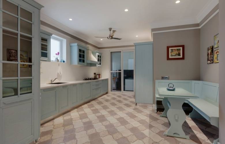 Renter friendly kitchen upgrades with a blue theme - Beautiful Homes