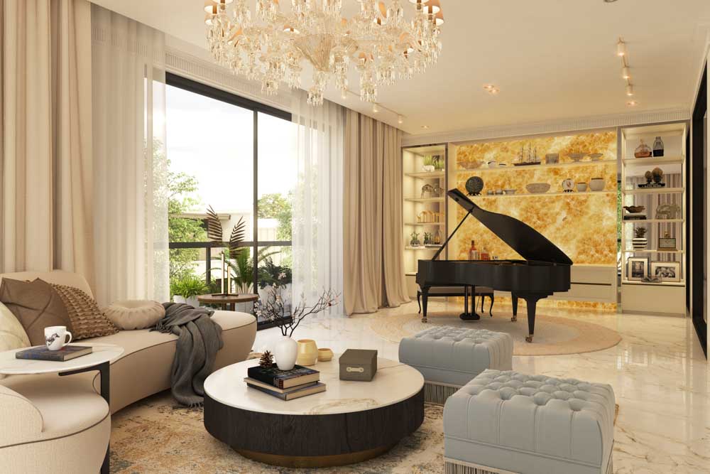 Curtain design in beige colour - Beautiful Homes Curtain design in beige colour for living room - Beautiful Homes