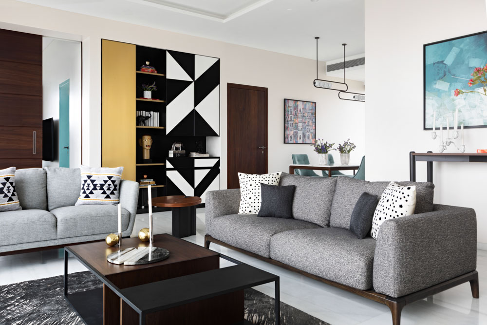 Visually divide the room using existing furniture - Beautiful Homes