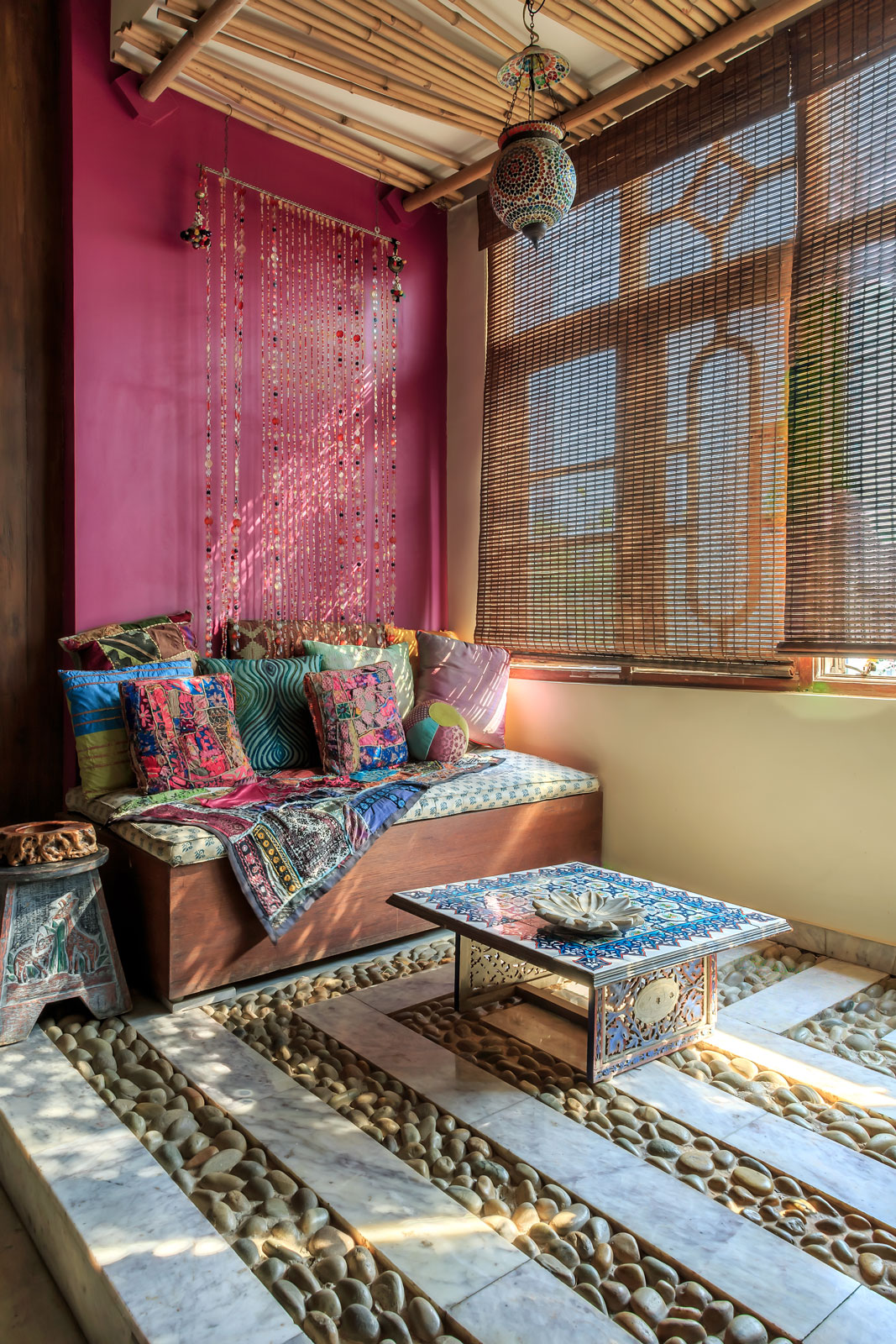 Bamboo sticks can be used to create a laidback ceiling interior design - Beautiful Homes