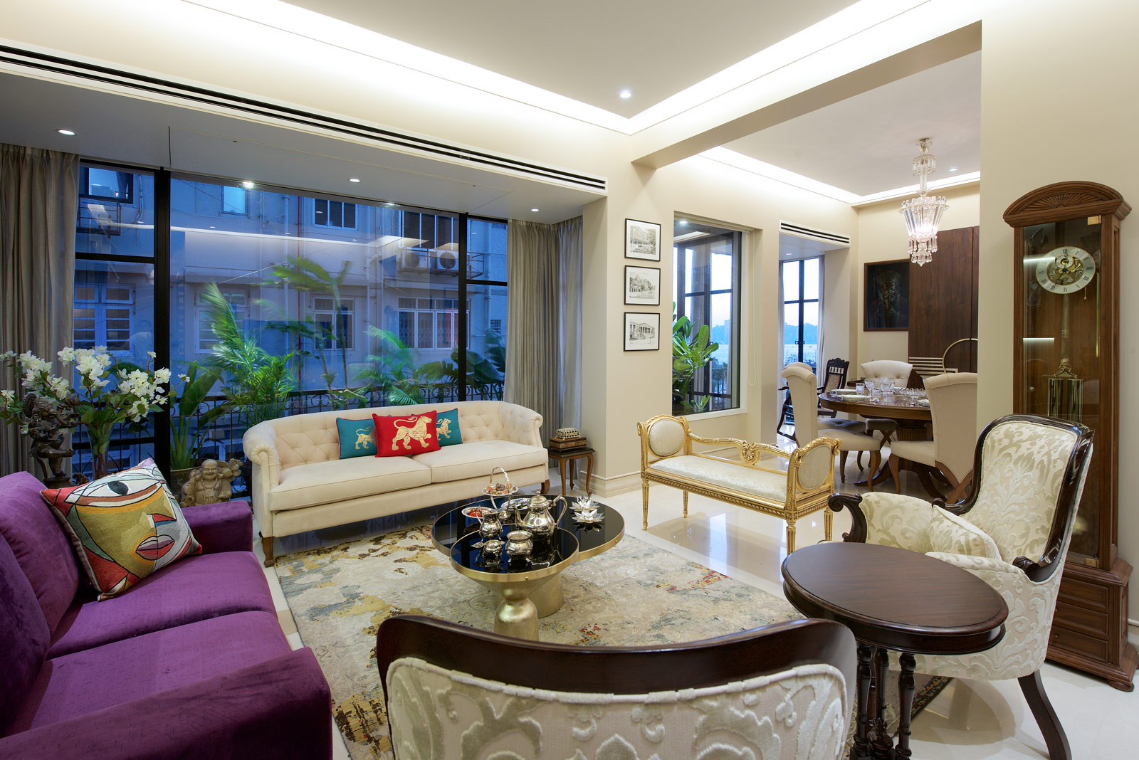 Inject gold design in your living room furniture - Beautiful Homes
