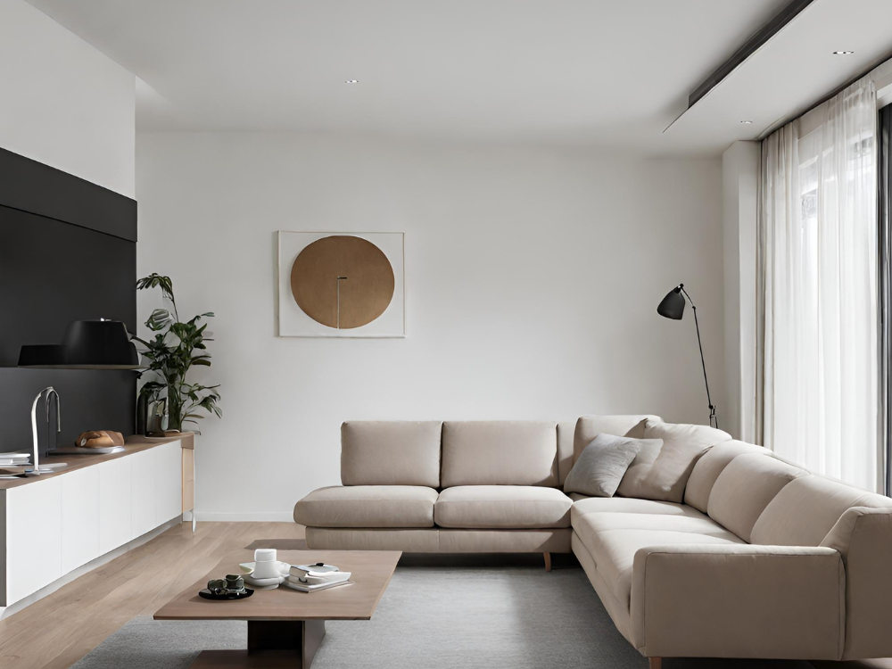 Modern L-shaped sofa design - Beautiful Homes Modern L-shaped sofa design - Beautiful Homes