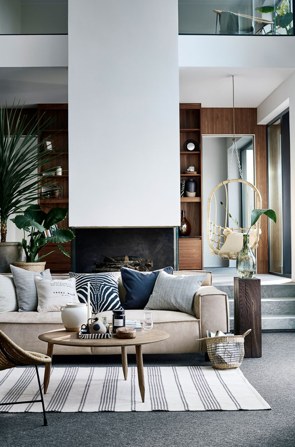 A Luxury Living Room Interior Design With Playful Elements - Beautiful Homes