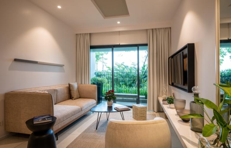 Neutral colour shades for your mid-century modern living room - Beautiful Homes