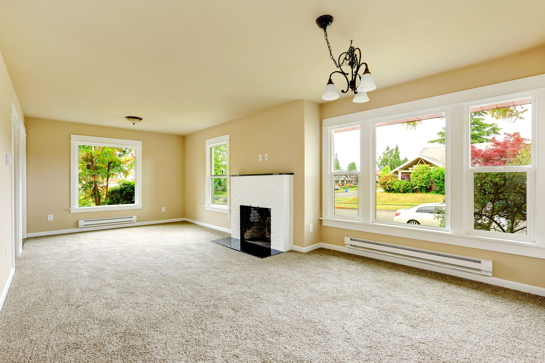 Carpets are pasted to the floor of living room - Beautiful Homes