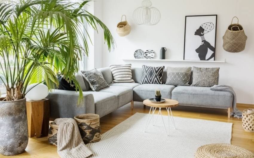L shaped sectional sofa design in the living room - Beautiful Homes
