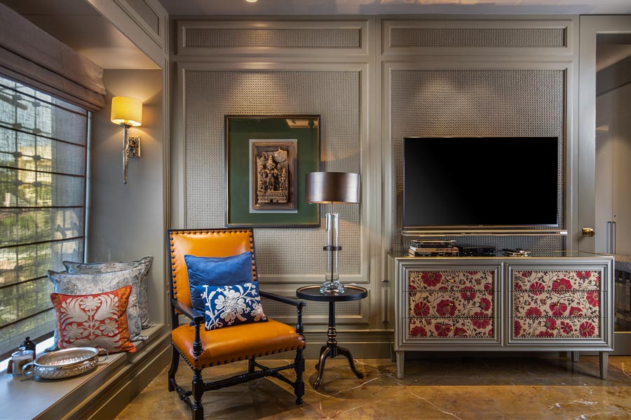 Simple Tv Unit Design For Vintage Ethnic Fusion for living room decor - Beautiful Homes