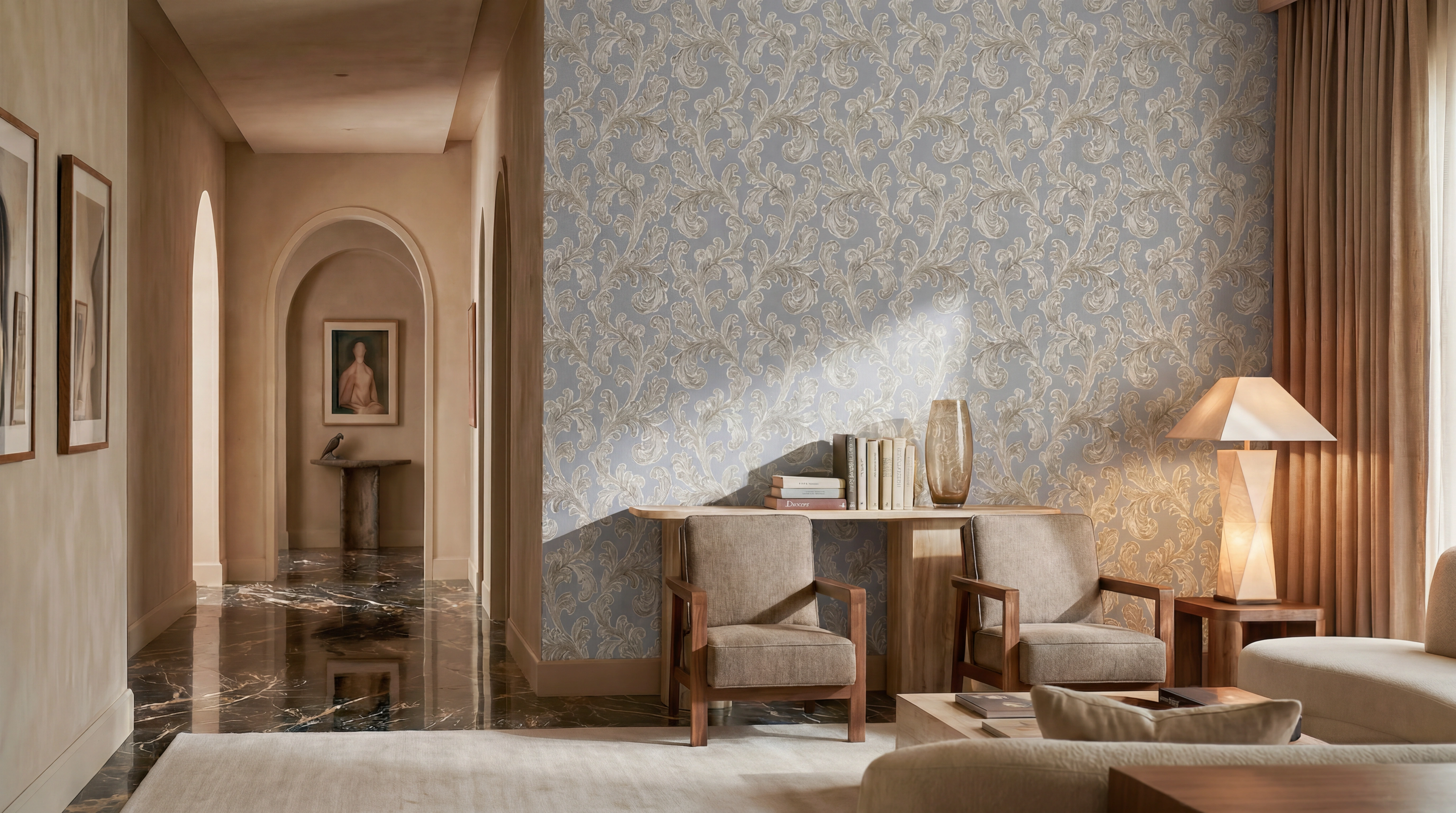 Ador - Serenade - Cottage Leaf - Indigo
