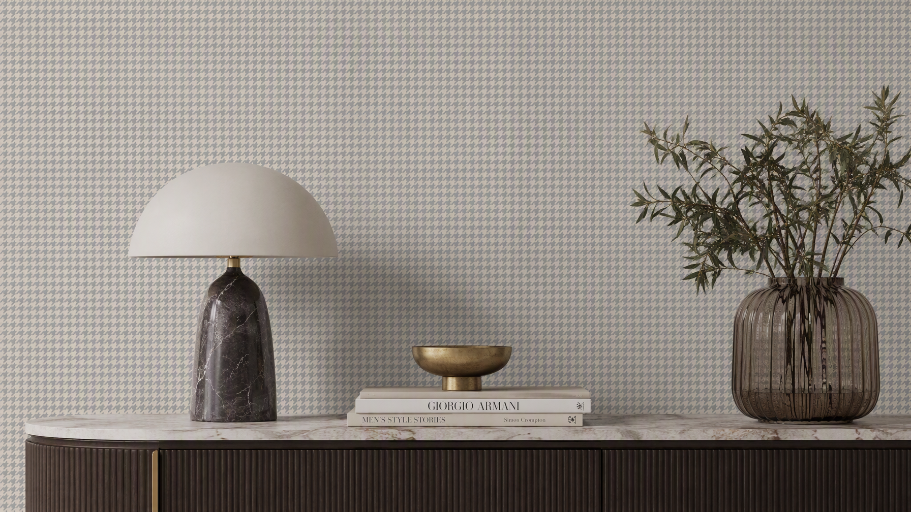 Lines & Layers 2 - Houndstooth - Powder Slate