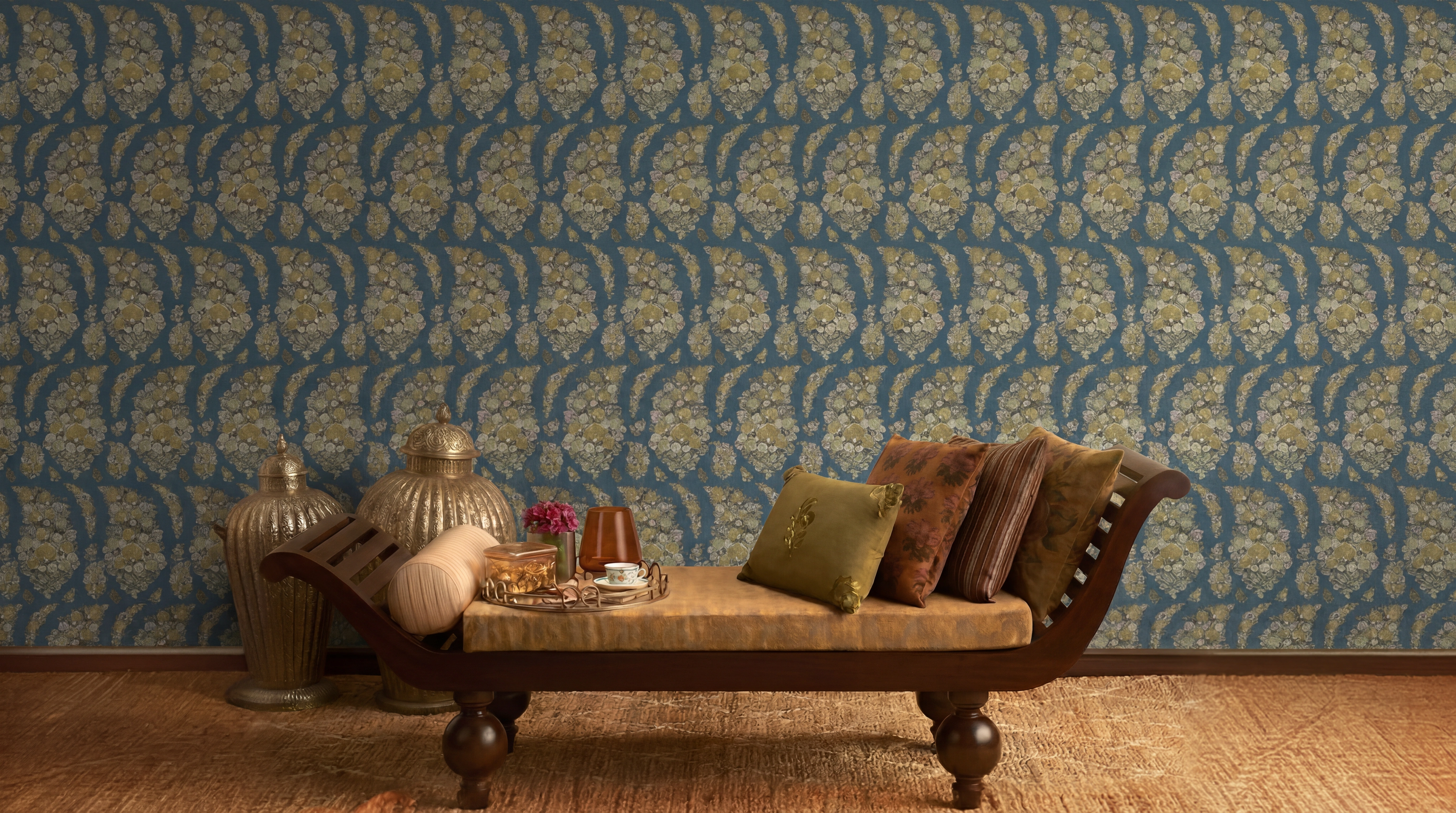 Sabyasachi Chapter 3: Heartland - Pahalgam Paisley - Indigo Moss