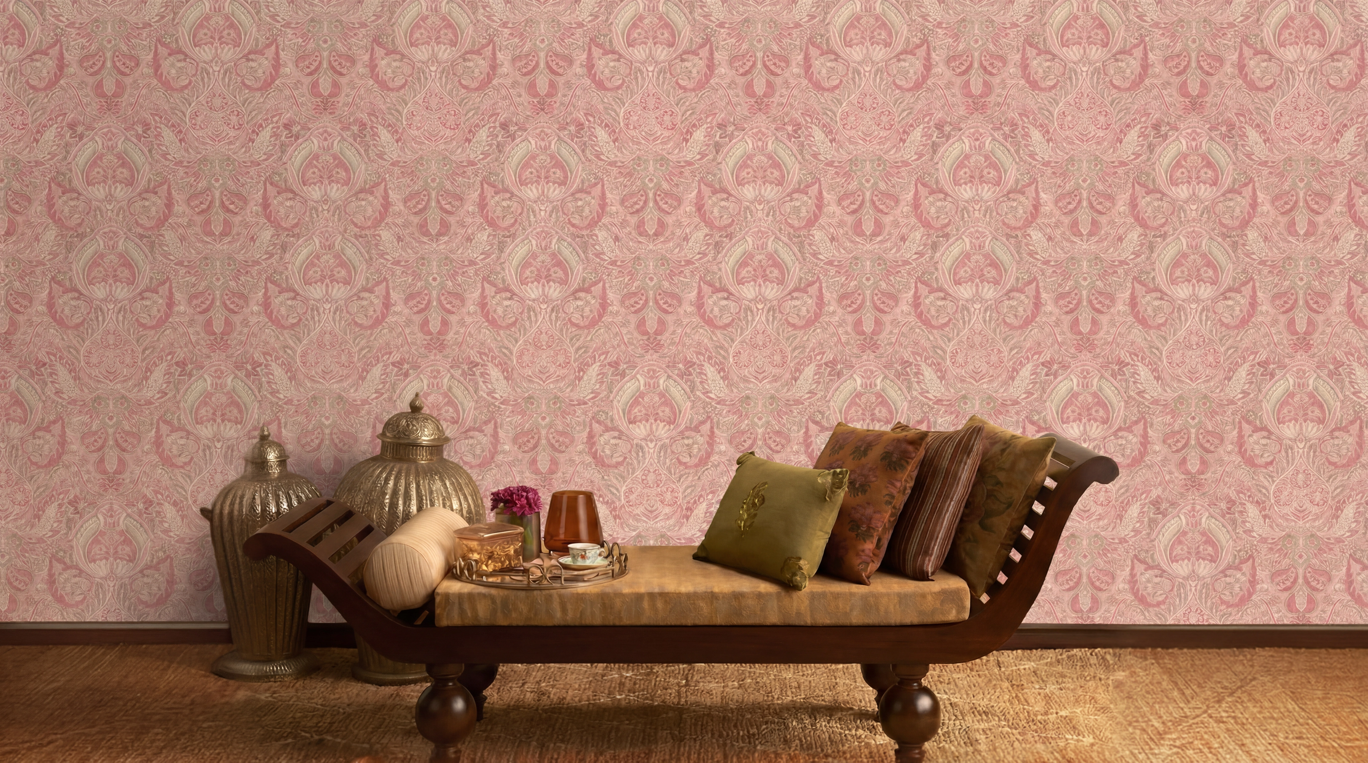 Sabyasachi Chapter 3: Heartland - Florentine Damask - Vintage Ruby