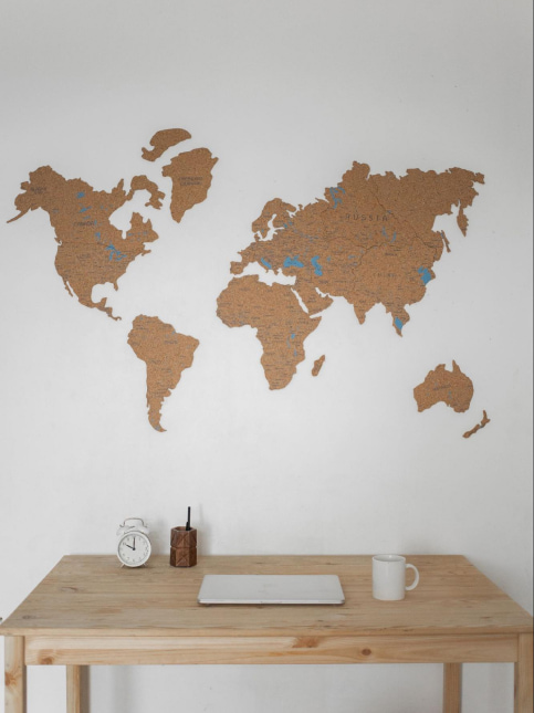 Geographic wall decoration ideas for the bedroom - Beautiful Homes