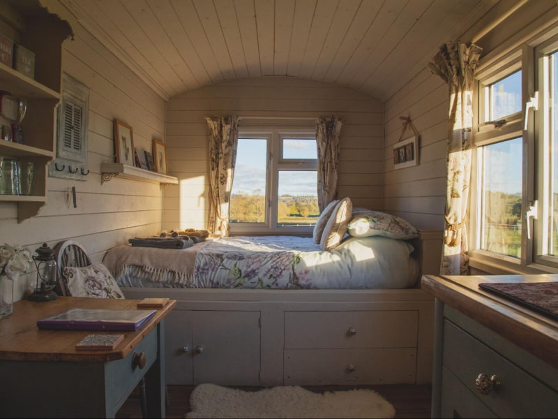 High-rise platform bed design style for your bedroom interiors - Beautiful Homes