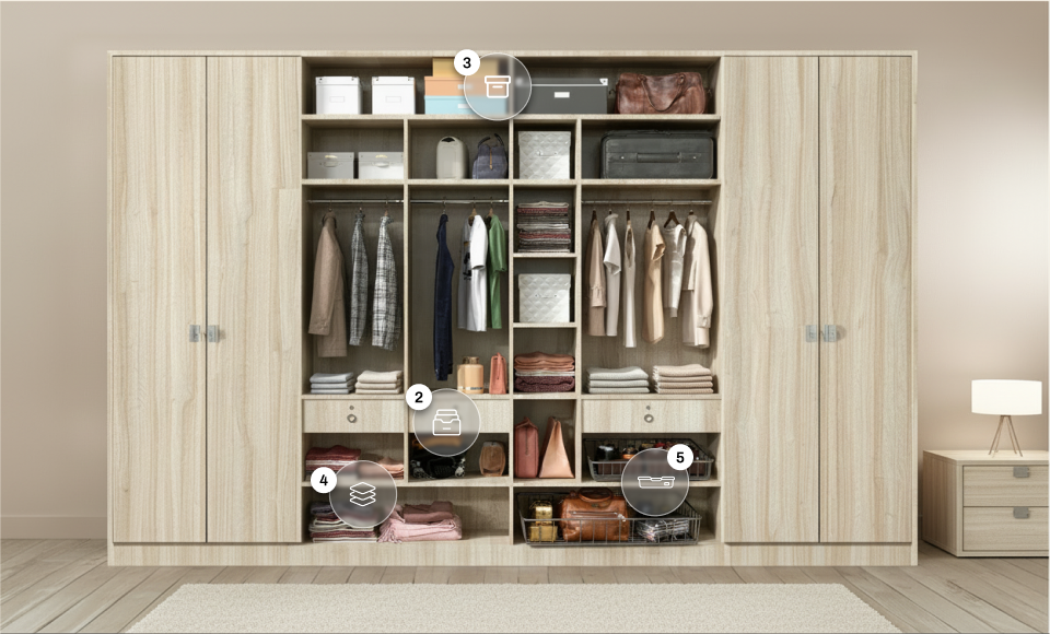 well planned wardrobe